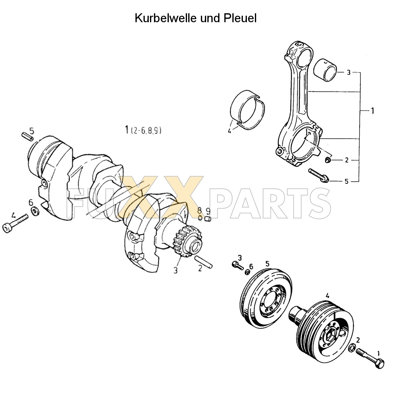 DX 140-76XX Kurbelwelle und Pleuel