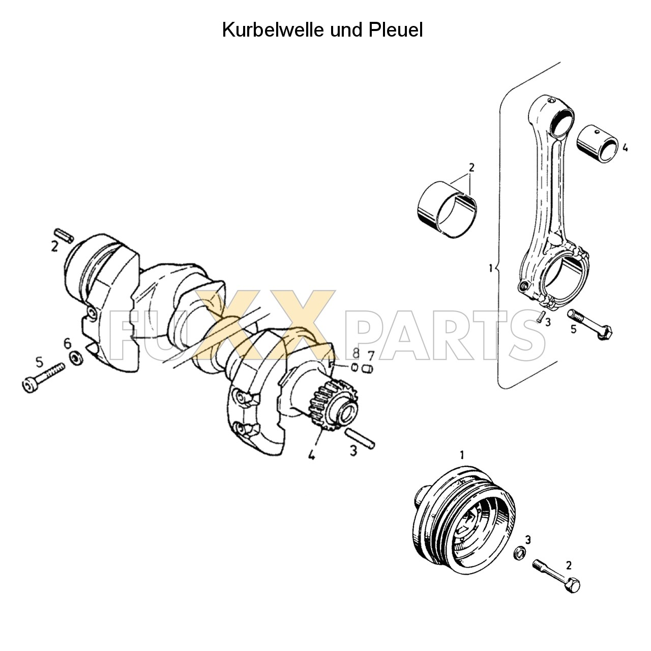 DX 90-78XX Kurbelwelle und Pleuel