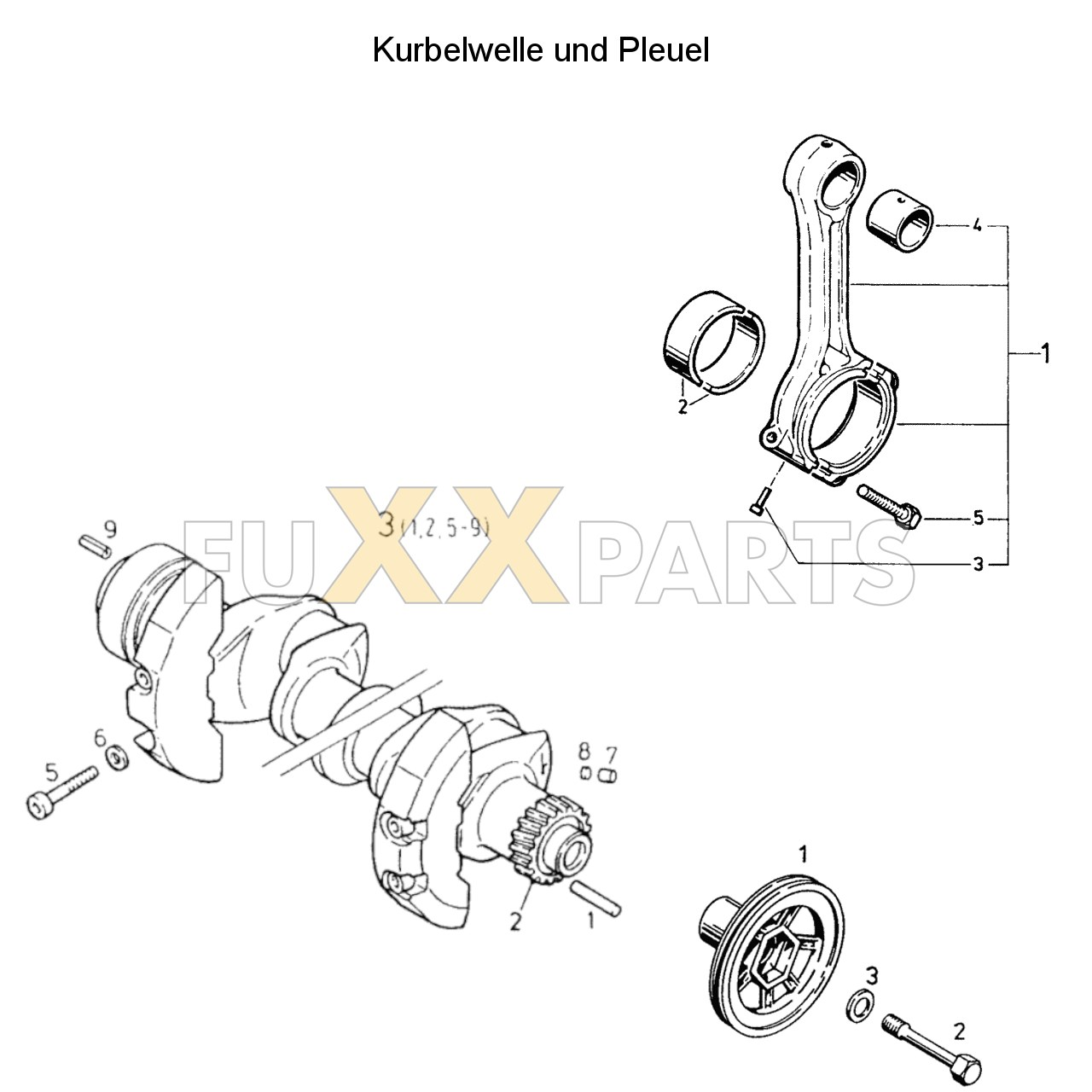 DX 3.60SC Kurbelwelle und Pleuel