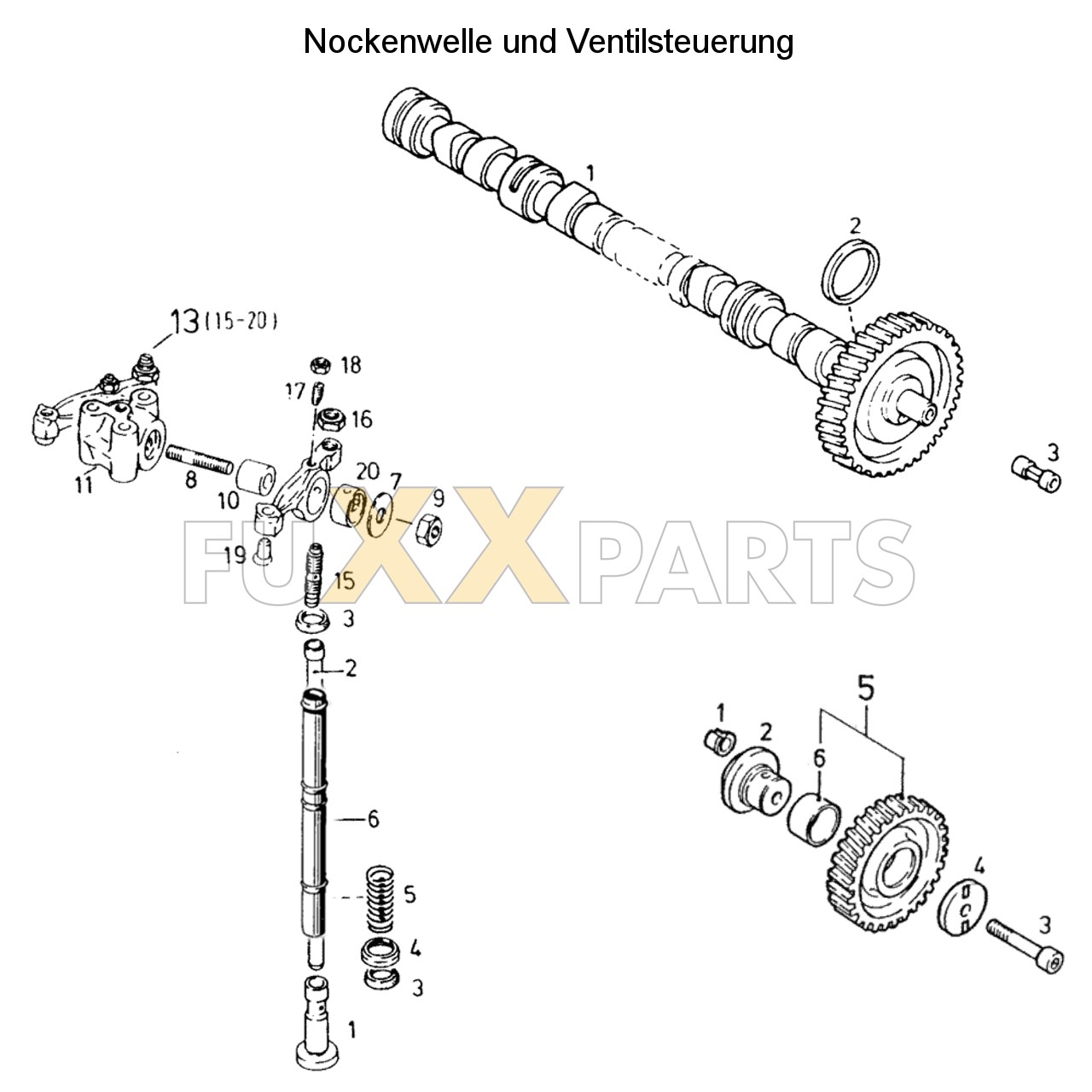 DX 85-76XX Nockenwelle und Ventilsteuerung