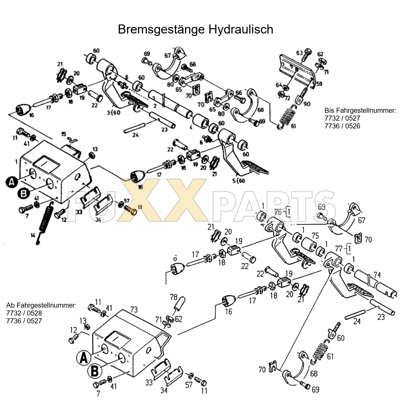 DX 3.30SC Bremsgestänge Hyd. 1