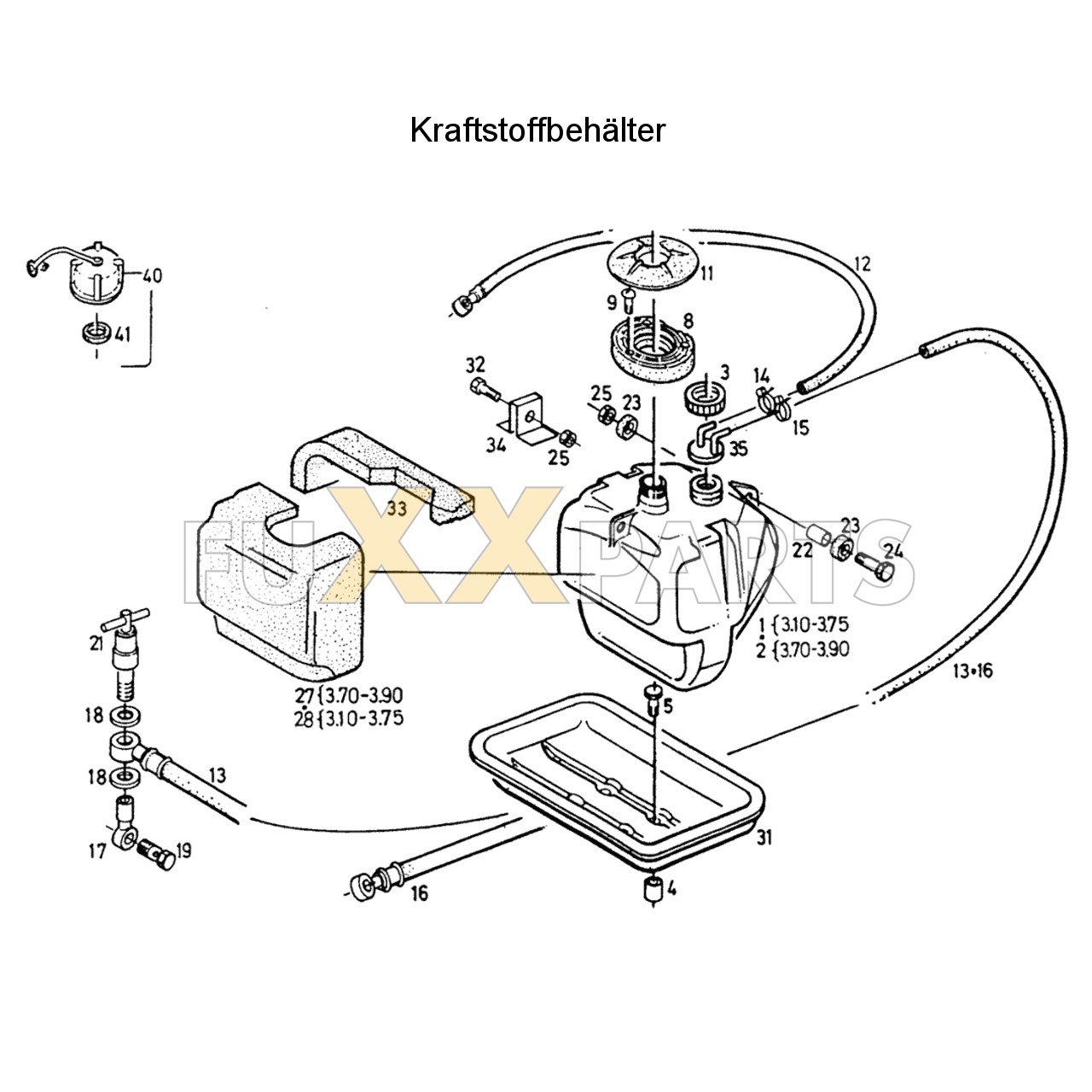 DX 3.70VC Kraftstoffbehälter