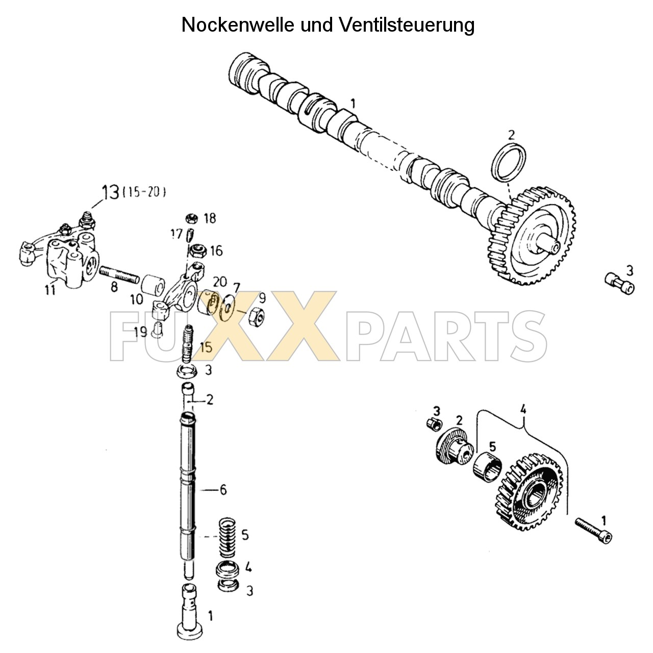 DX 3.60VC Nockenwelle und Ventilsteuerung