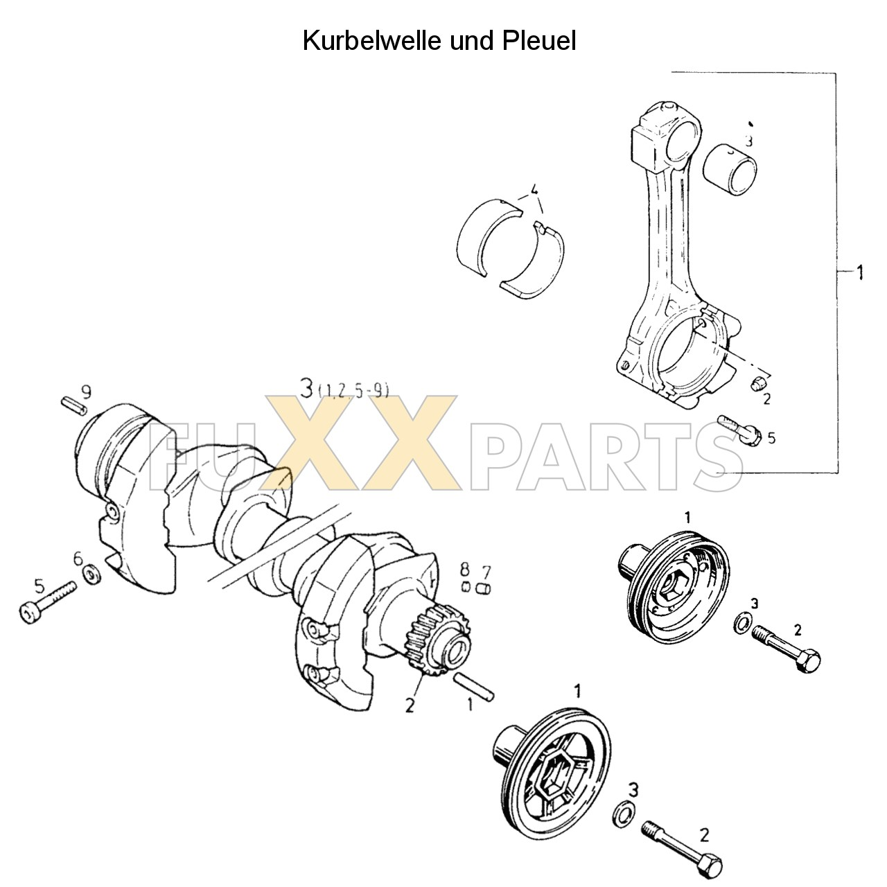 DX 3.70VC Kurbelwelle und Pleuel