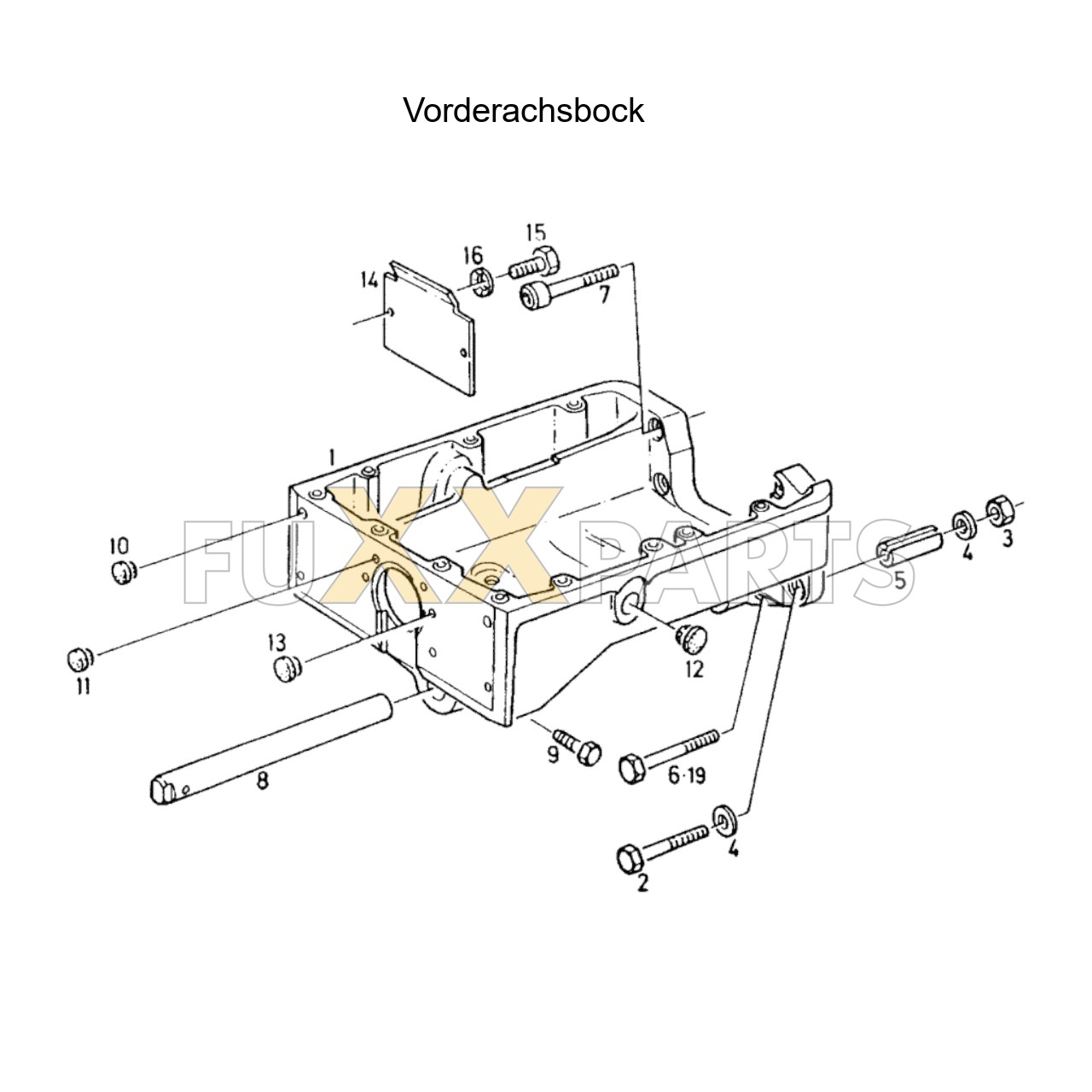 DX 3.70SC Vorderachsbock