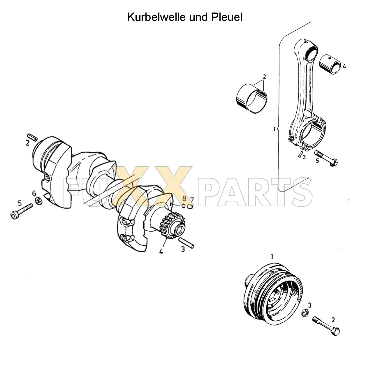 DX 85-76XX Kurbelwelle und Pleuel