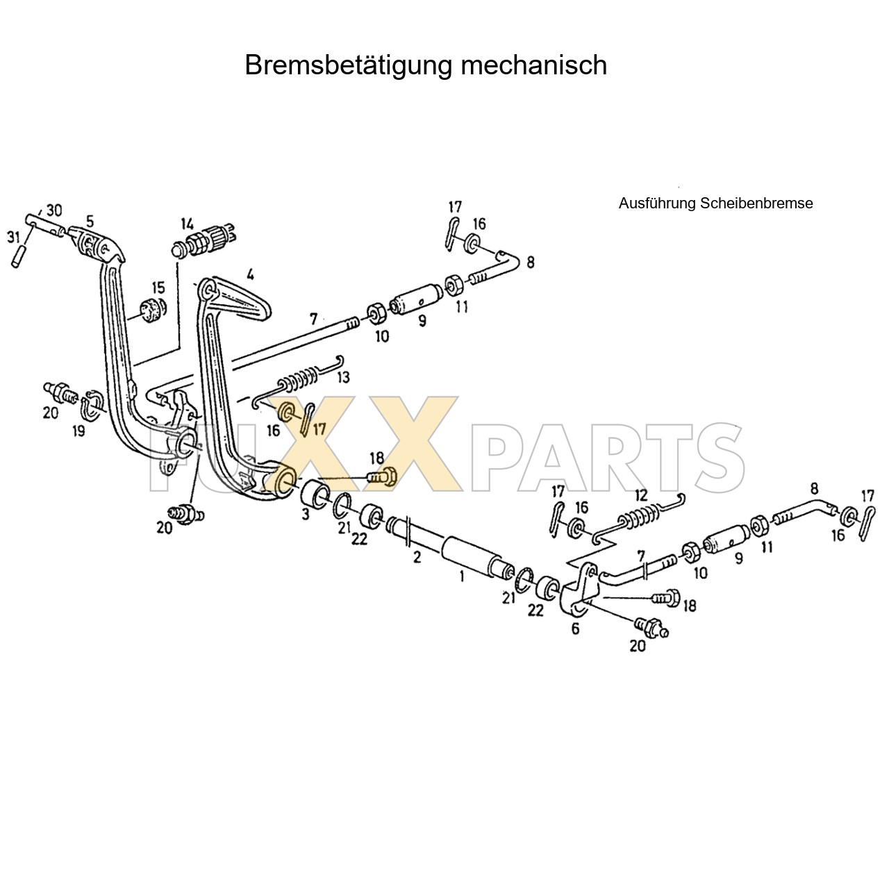 DX 3.60VC Bremsbetätigung mechanisch