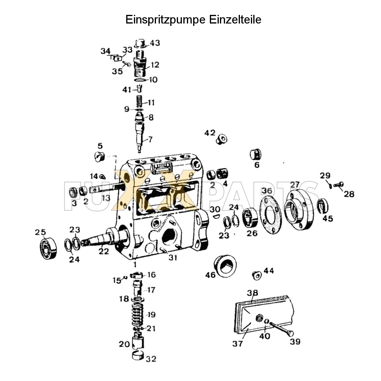 DX 3.70VC Einspritzpumpe Einzelteile