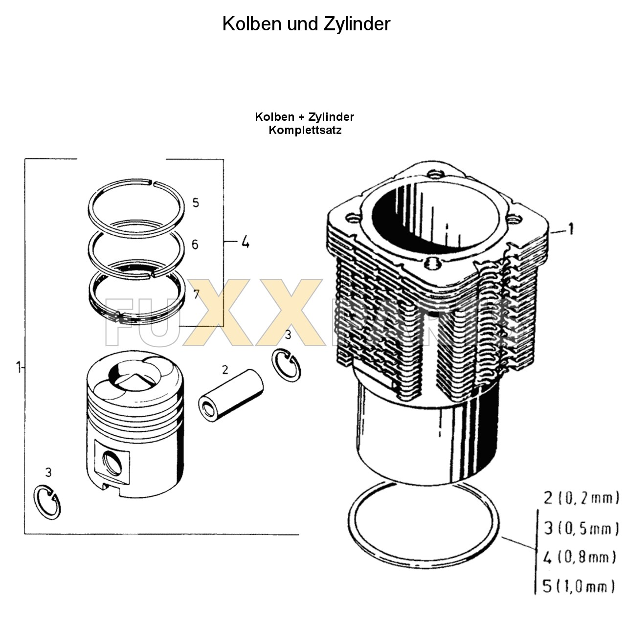 DX 3.30VC Kolben und Zylinder