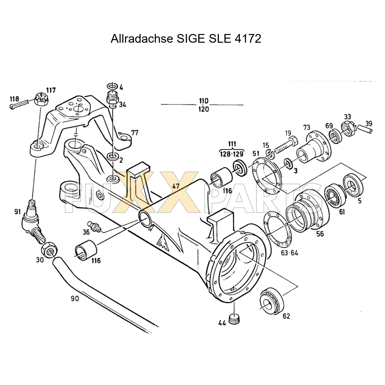 DX 90-76XX Allradachse SIGE SLE 4172