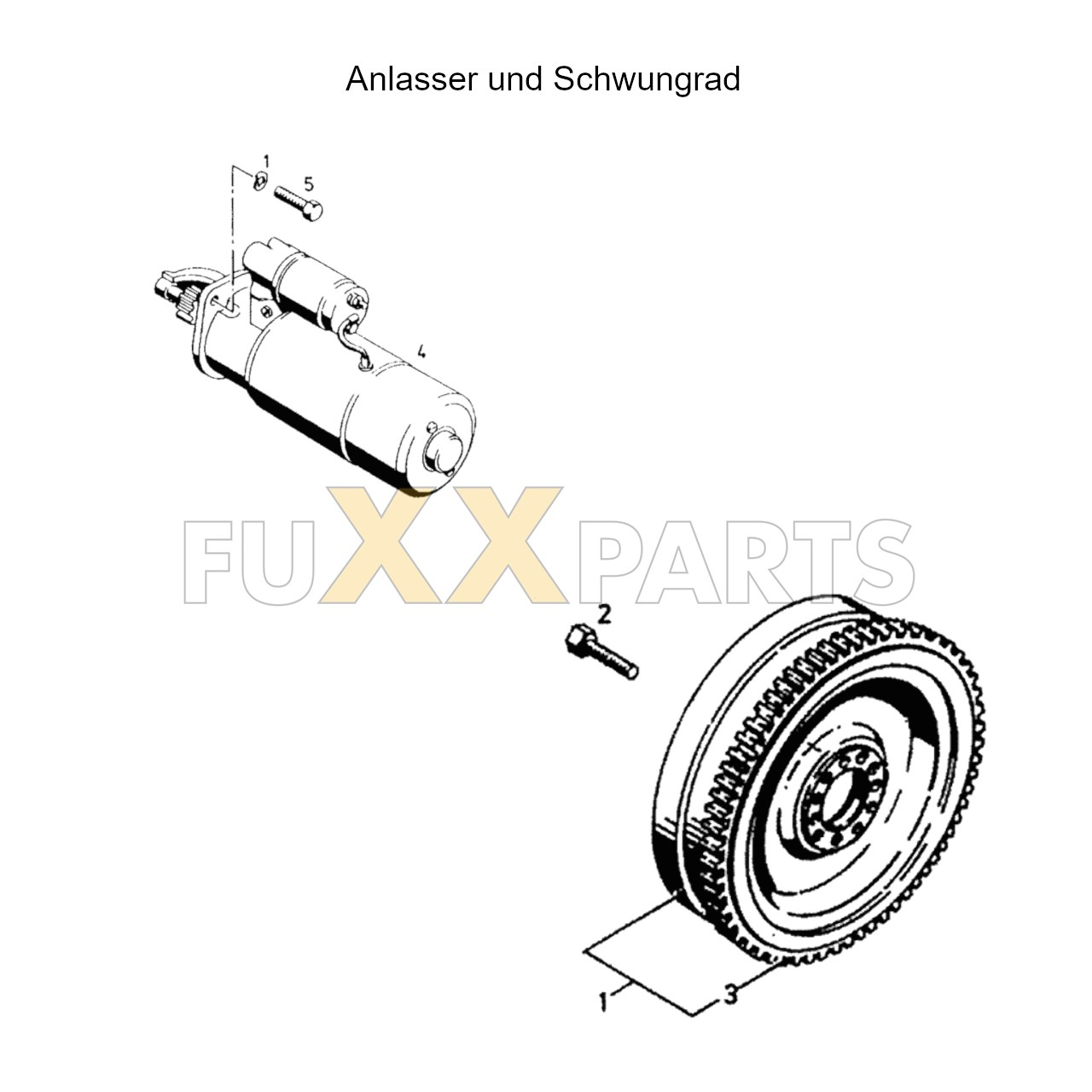 DX 140-76XX Anlasser und Schwungrad