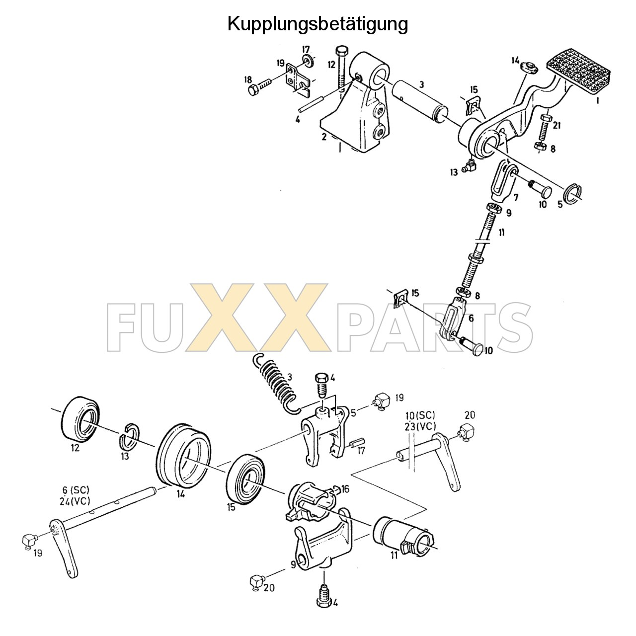 DX 3.70VC Kupplungsbetätigung 1