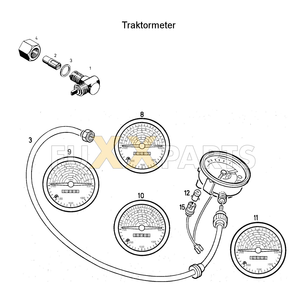 DX 145-76XX Traktormeter