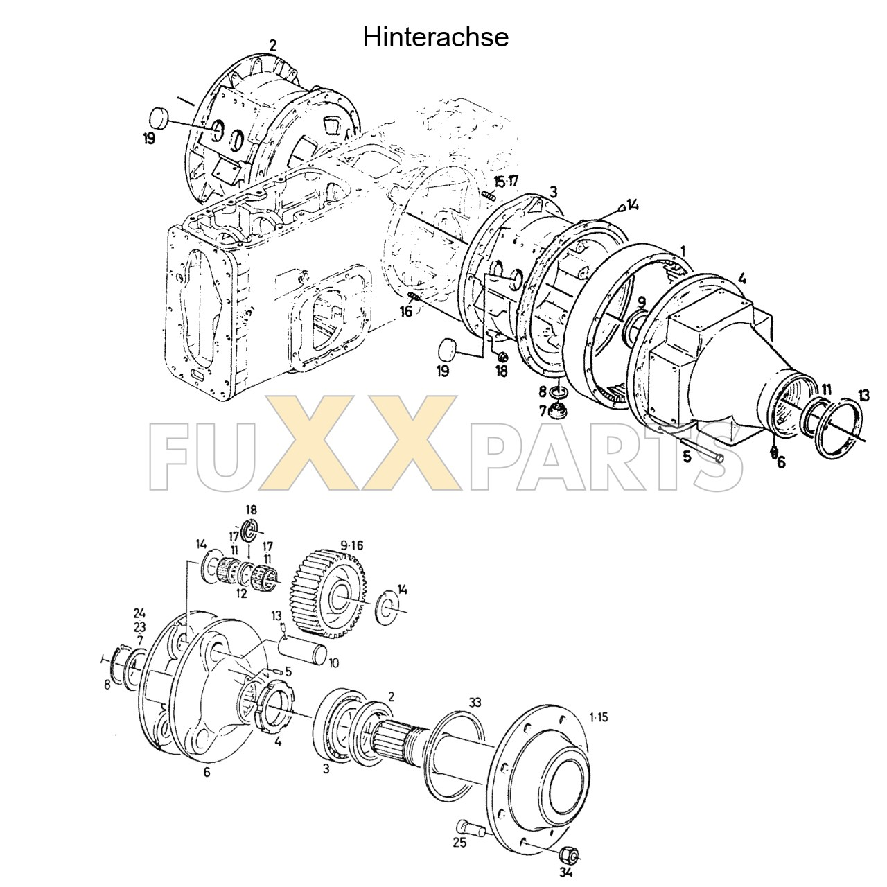 DX 145-76XX Hinterachse