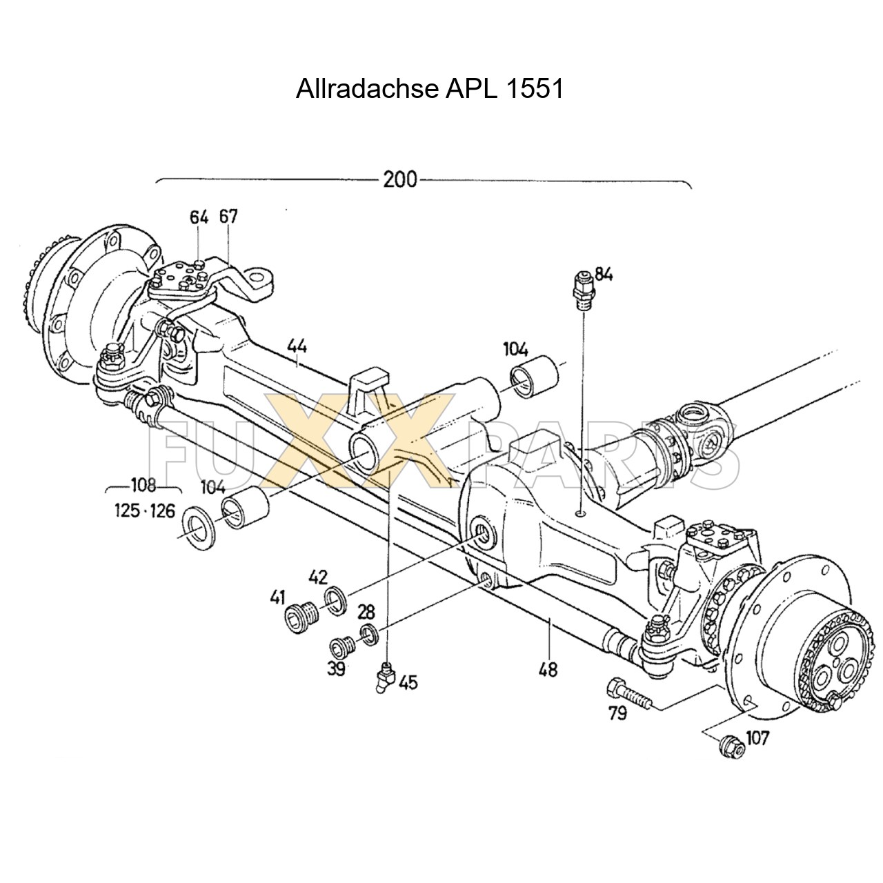 DX 85-76XX Allradachse APL 1551