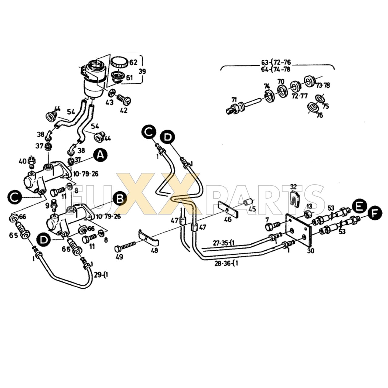 DX 3.90SC Bremsgestänge Hyd. 2