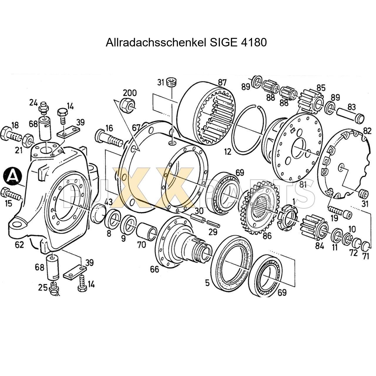 DX 86-78XX Allradachsschenkel SIGE 4180