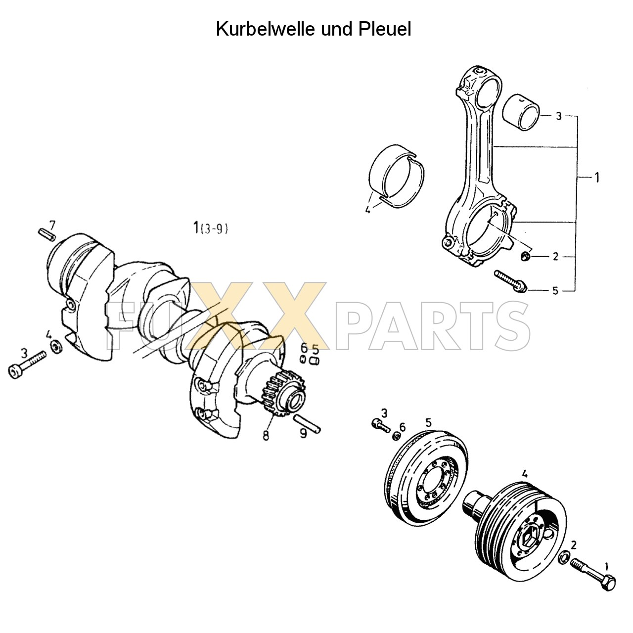 DX 145-76XX Kurbelwelle und Pleuel