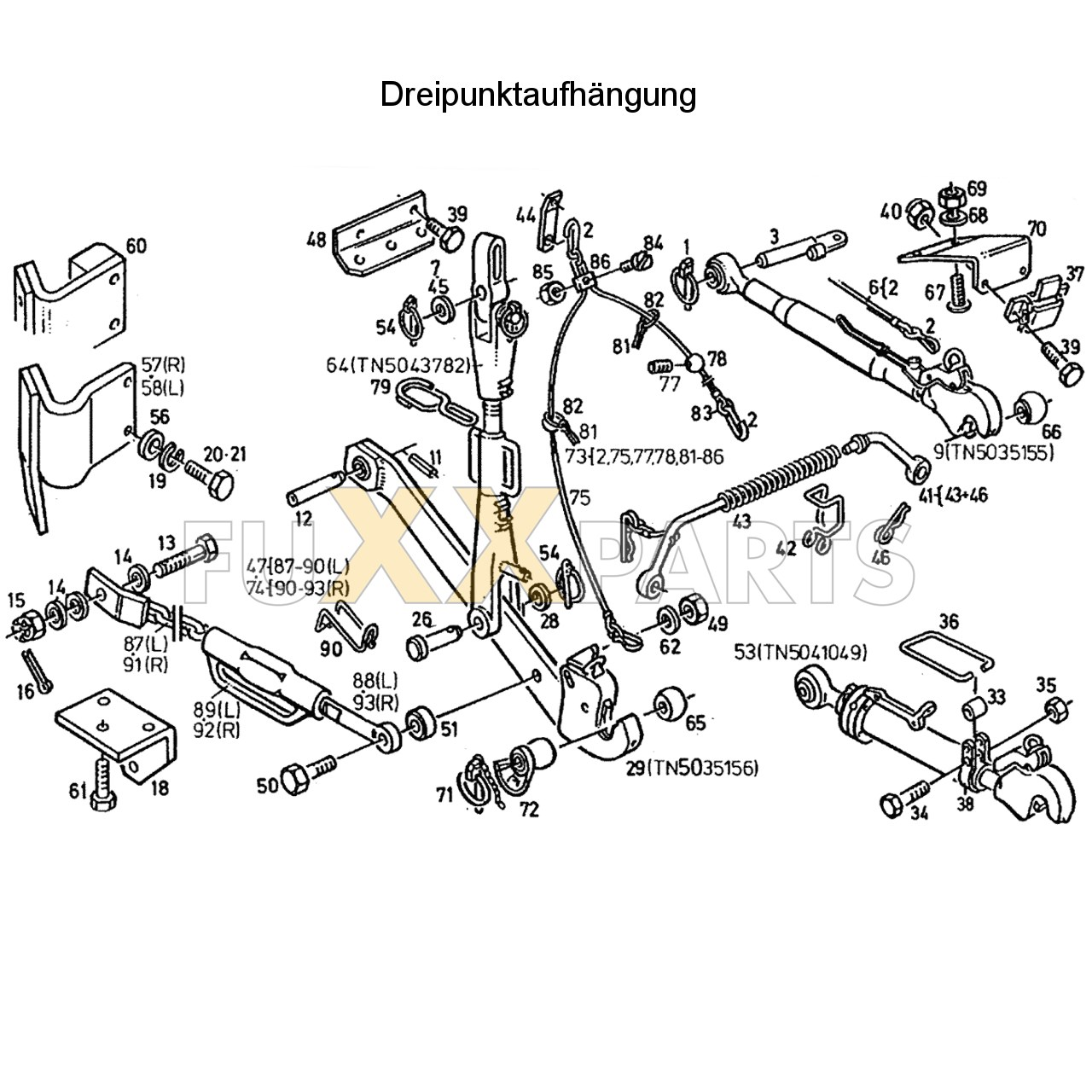 DX 3.70VC Dreipunktaufhängung