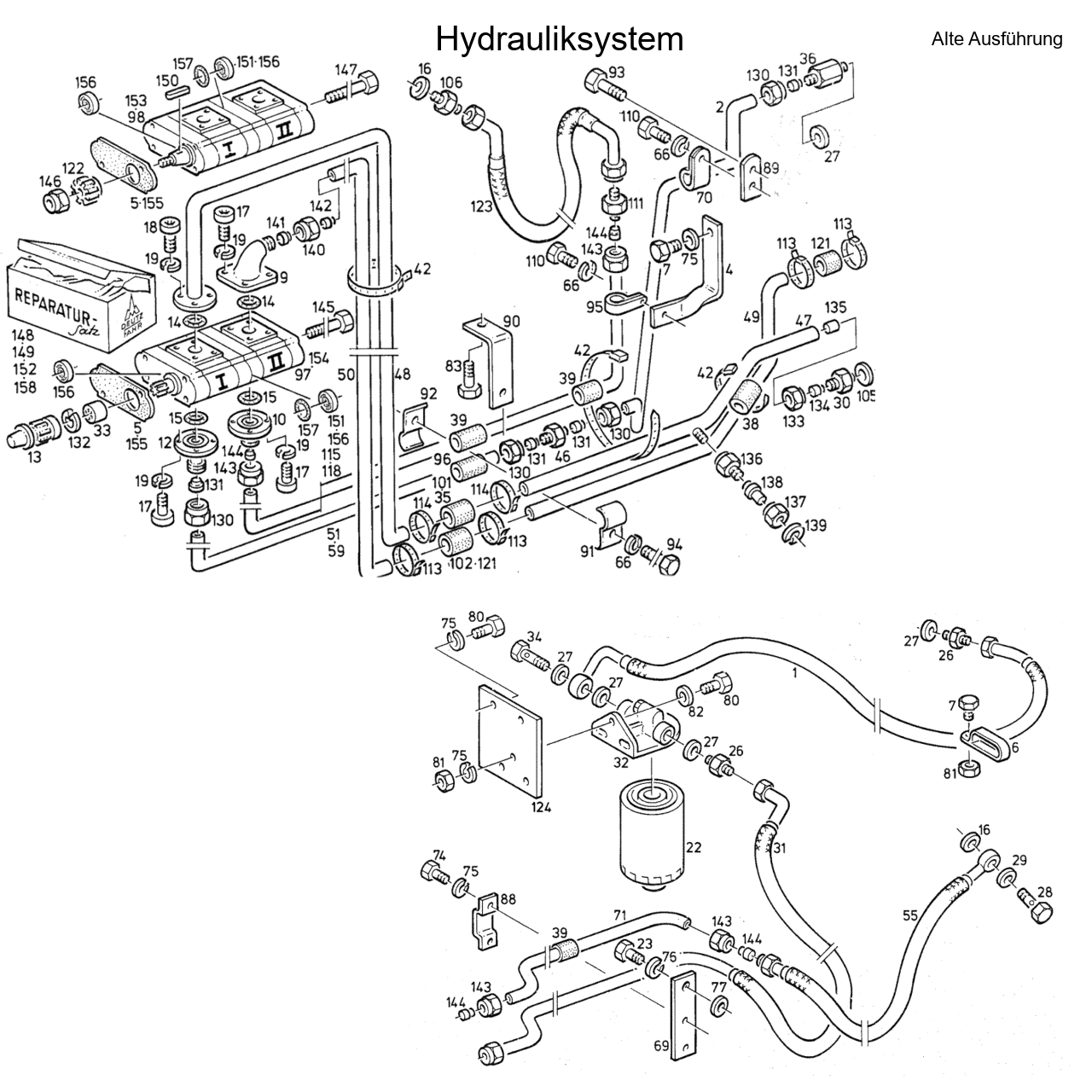 DX 90-78XX Hydrauliksystem 1