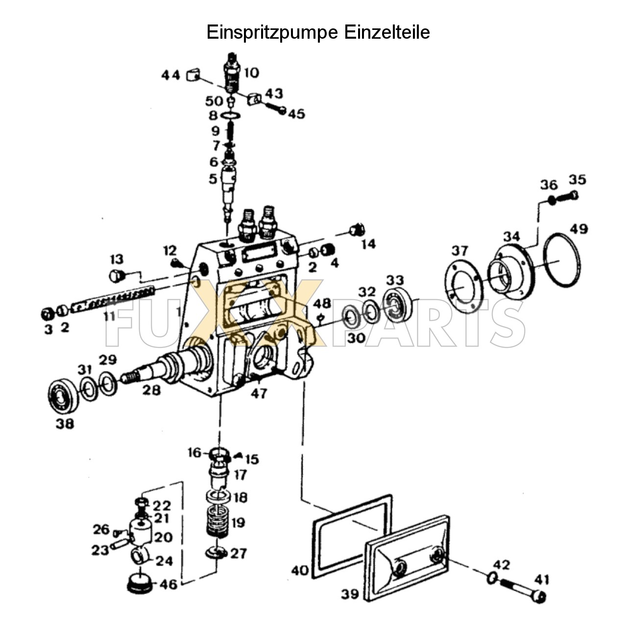 DX 3.50SC Einspritzpumpe Einzelteile