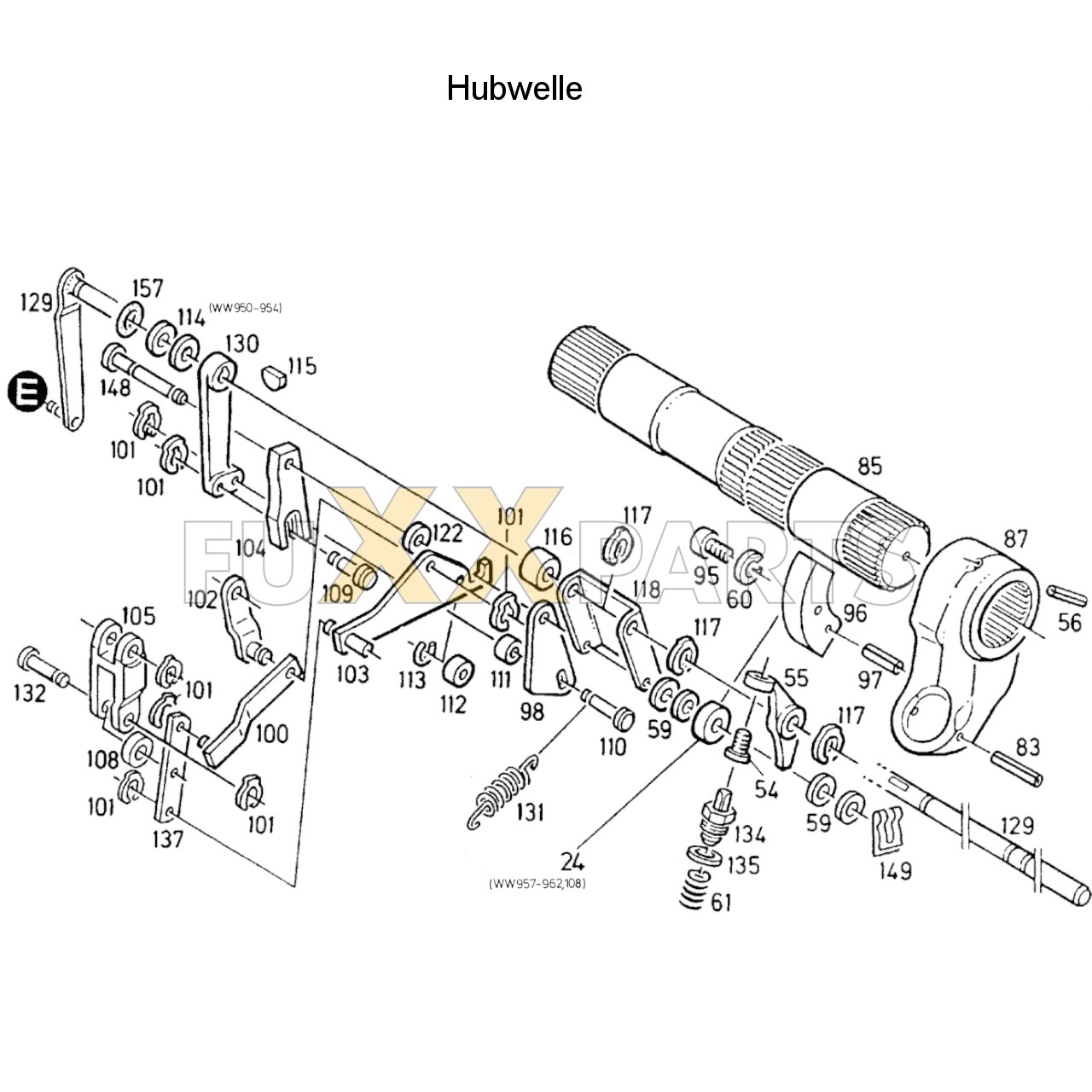 DX 3.50SC Hubwelle