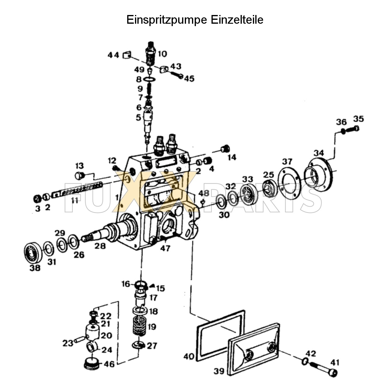 DX 3.30SC Einspritzpumpe Einzelteile