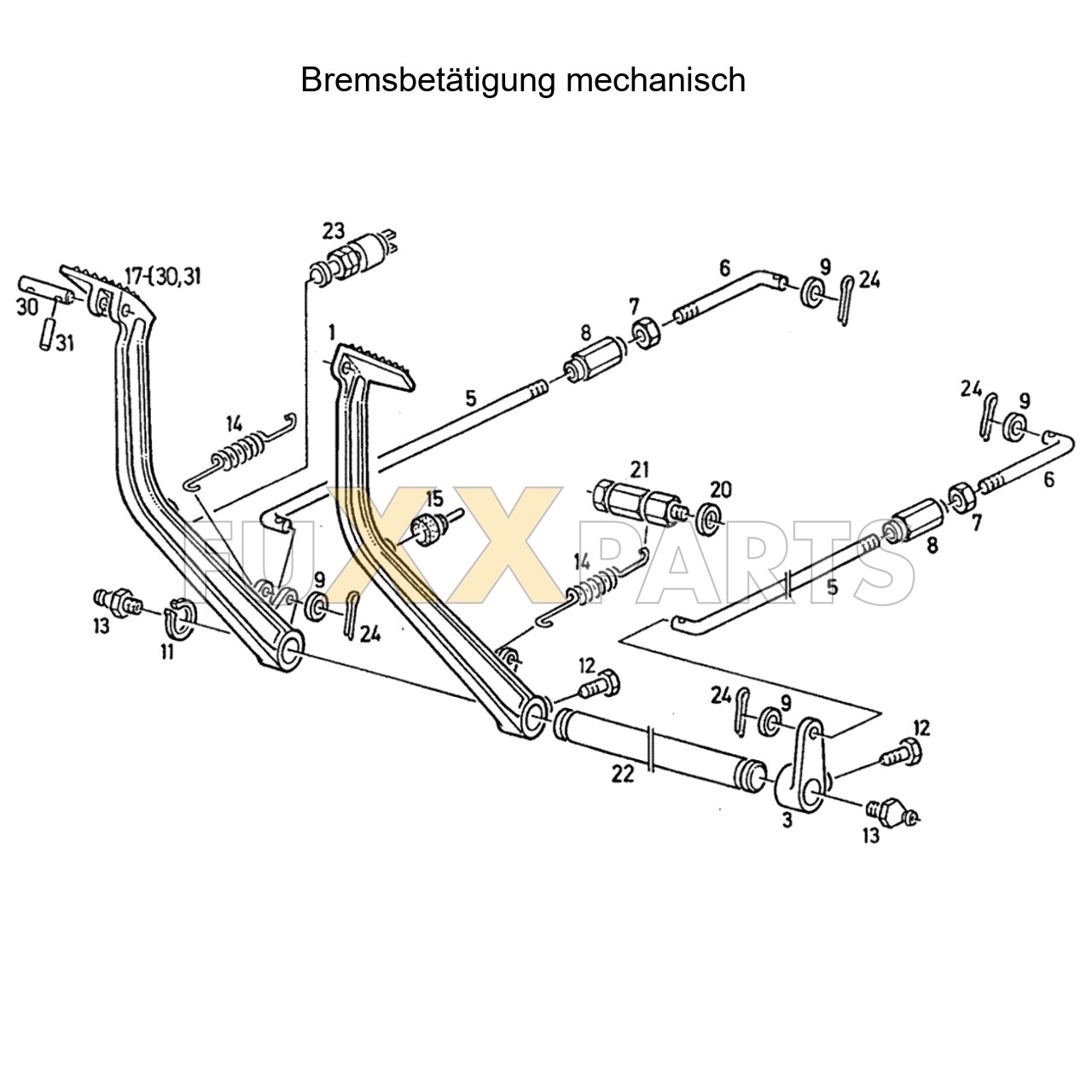 DX 3.70VC Bremsbetätigung mechanisch