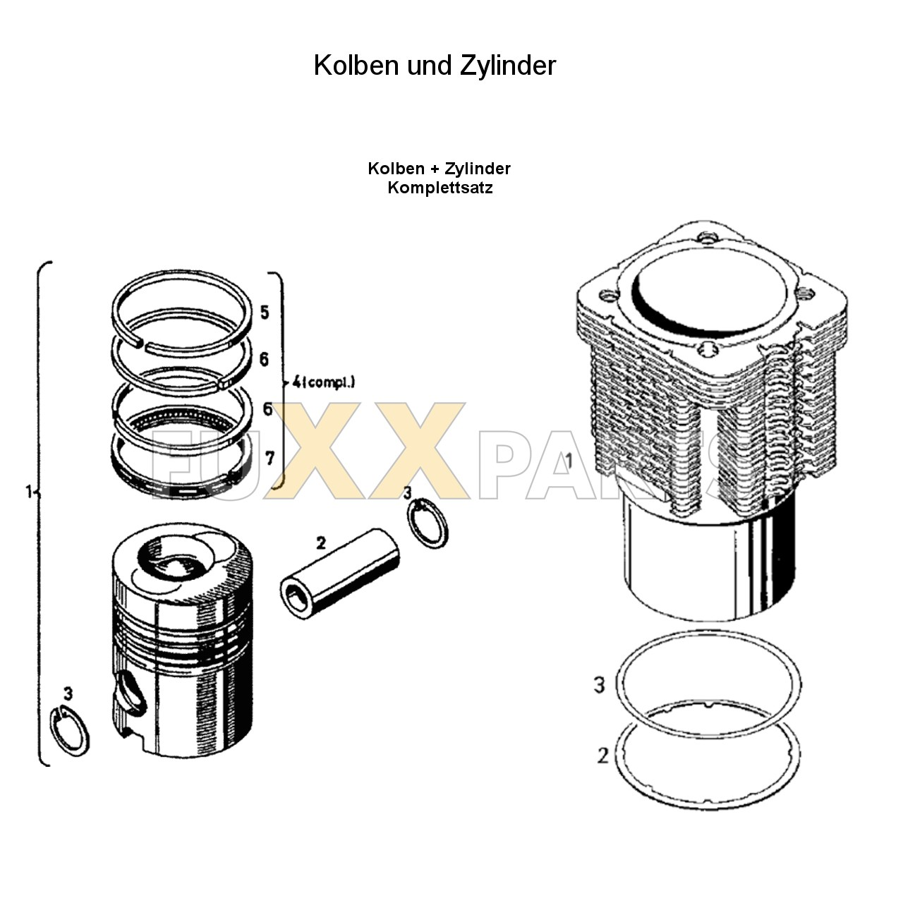 DX 145-76XX Kolben und Zylinder