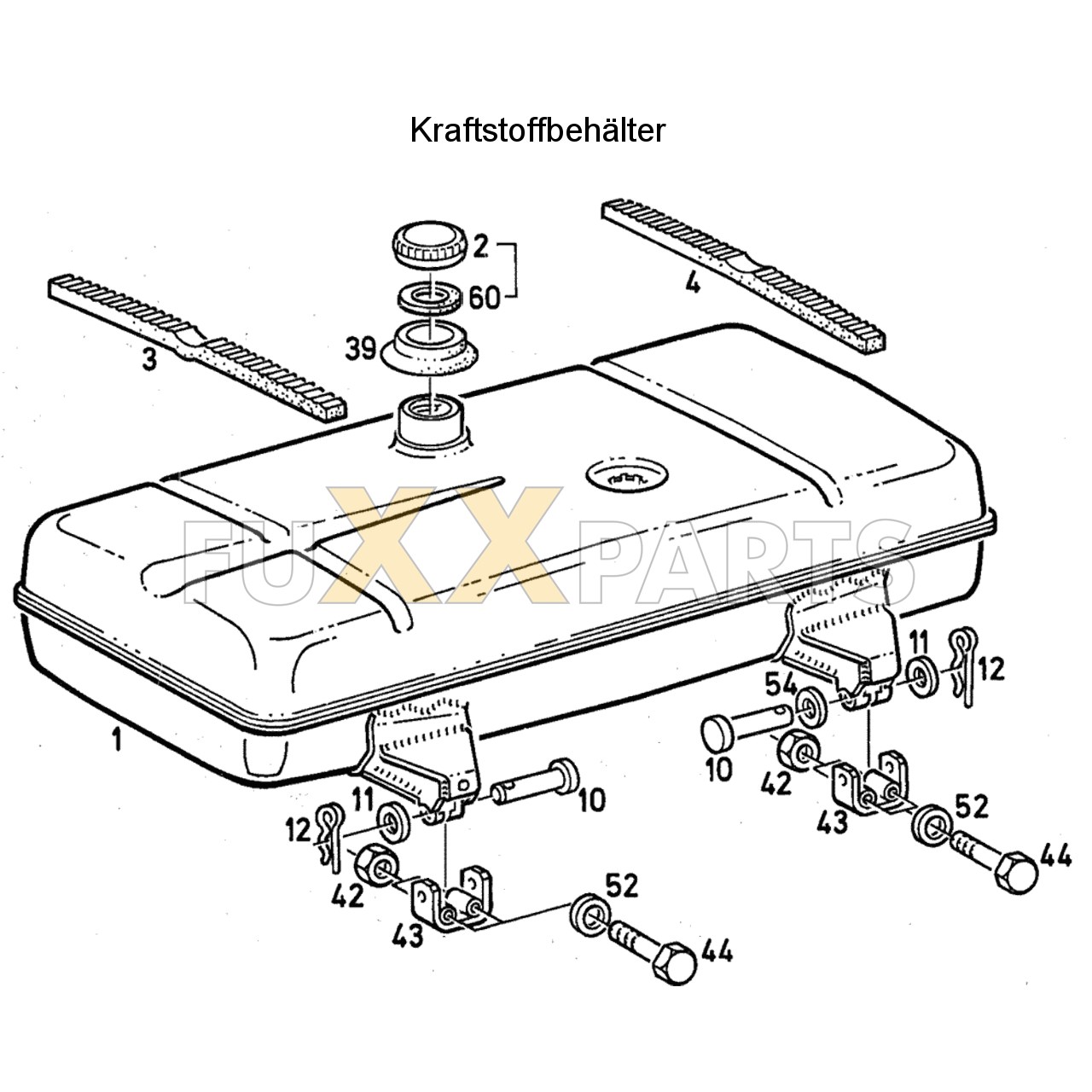 DX 85-76XX Kraftstoffbehälter