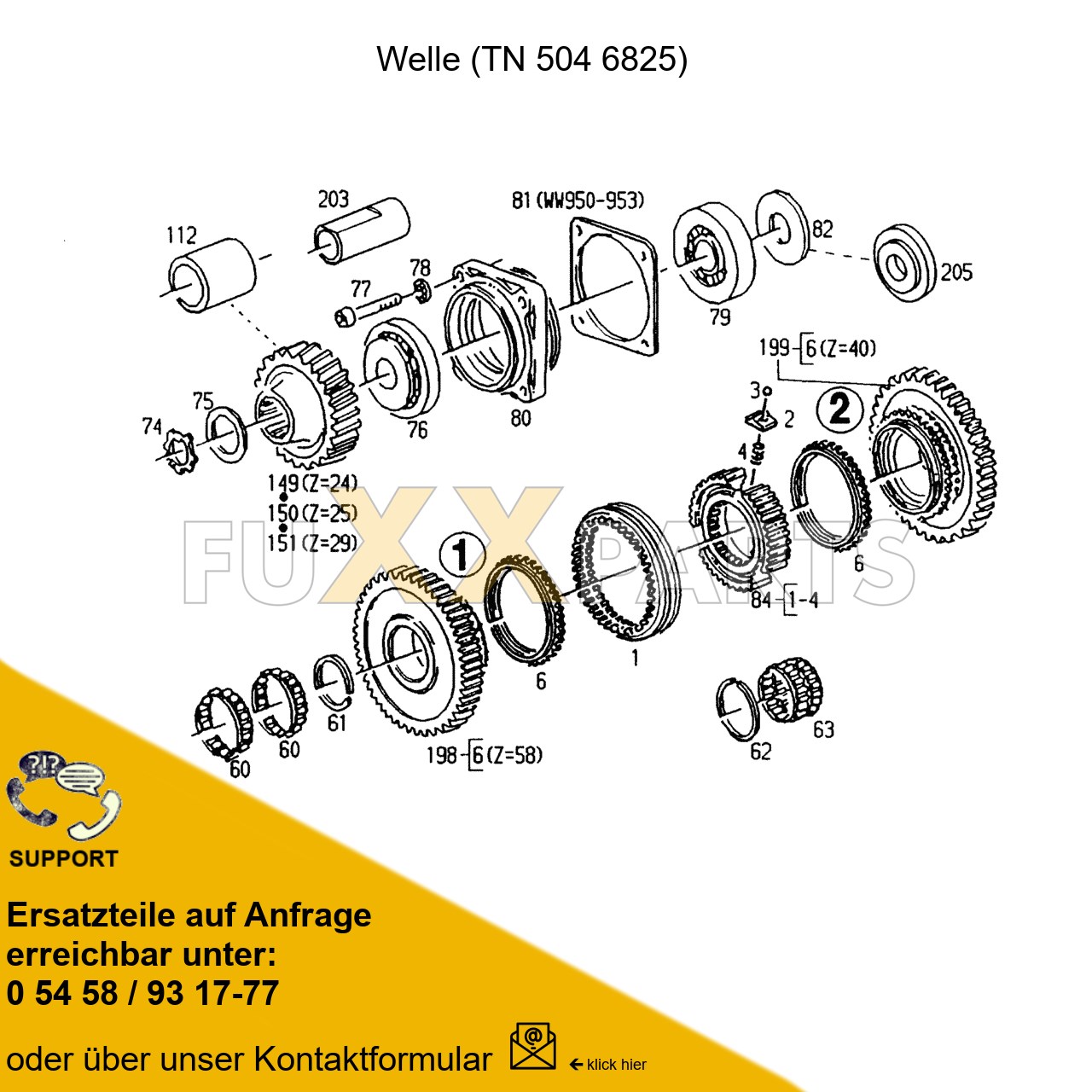 DX 3.50SC Getriebe Quadro-Split 4