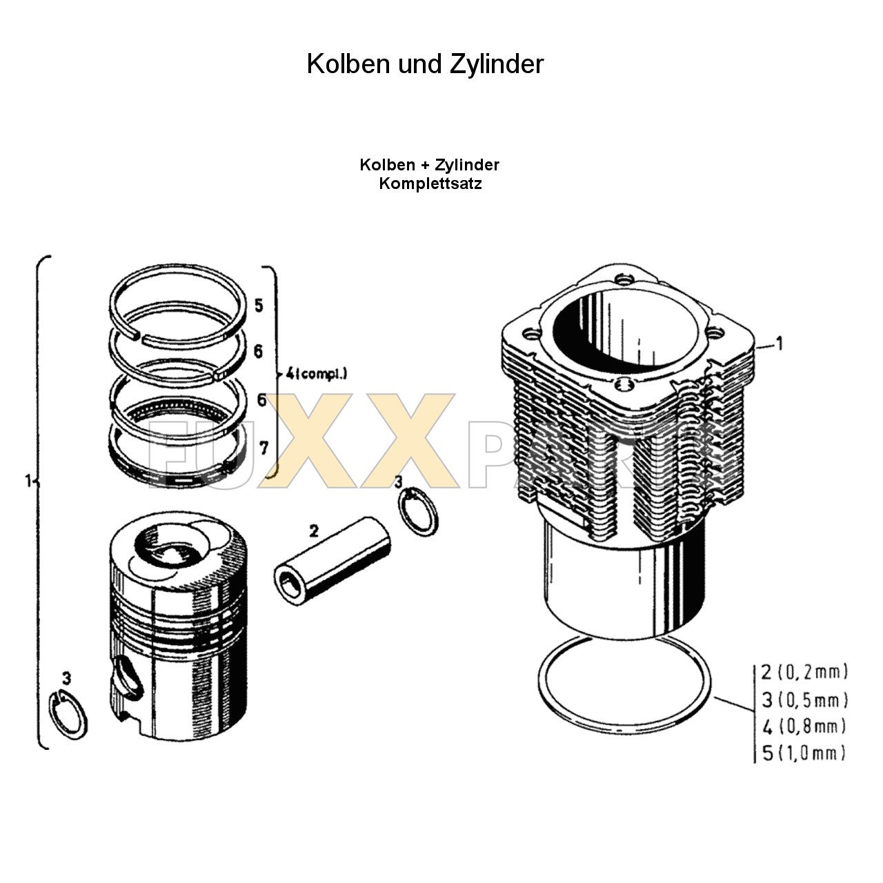 DX 80-78XX Kolben und Zylinder