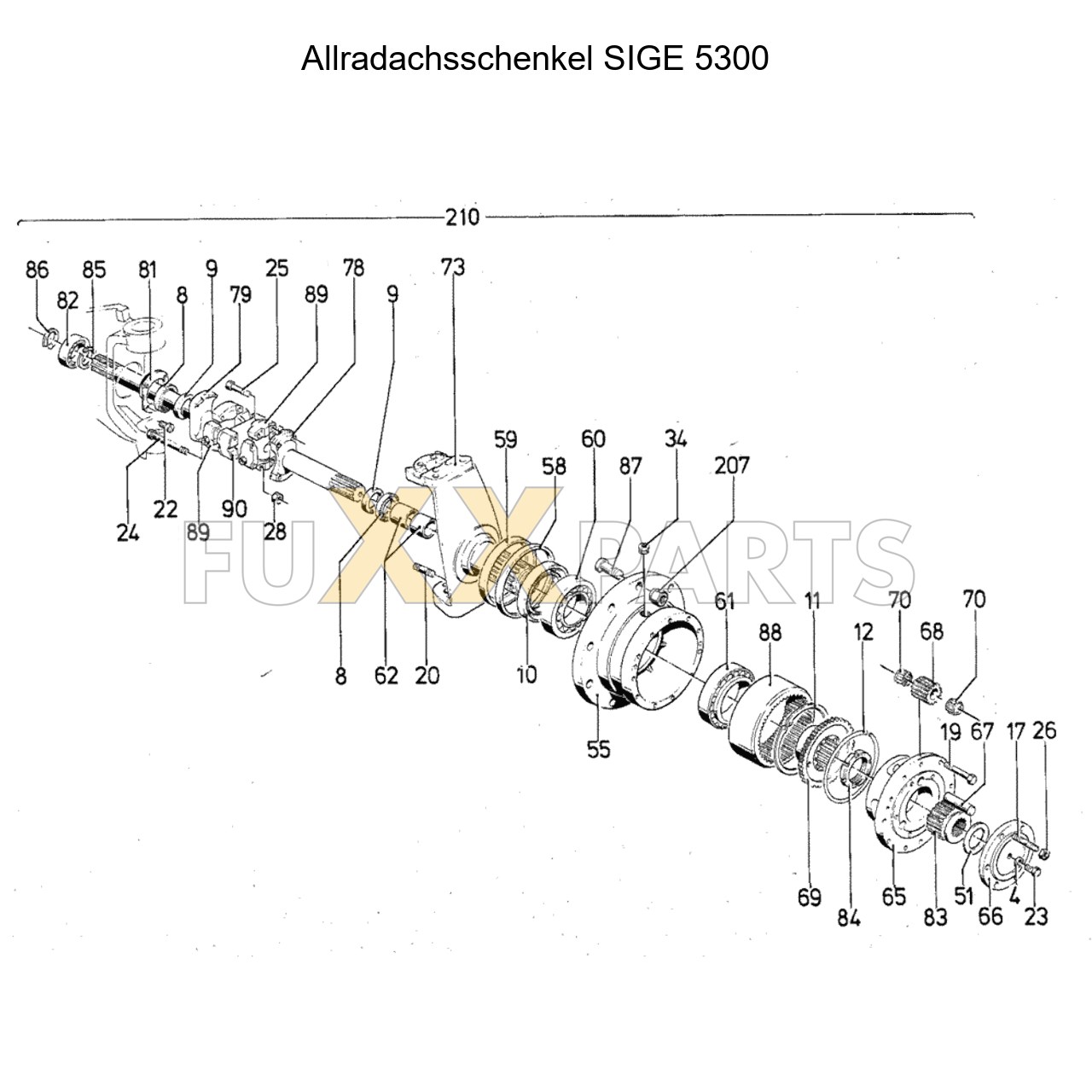 DX 85-76XX Allradachsschenkel SIGE 5300