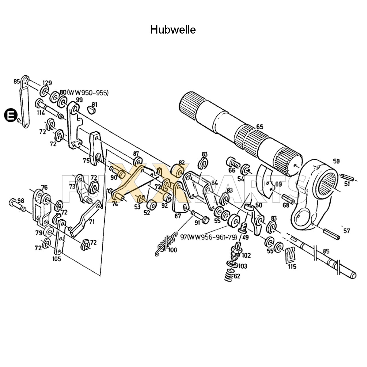 DX 3.70SC Hubwelle