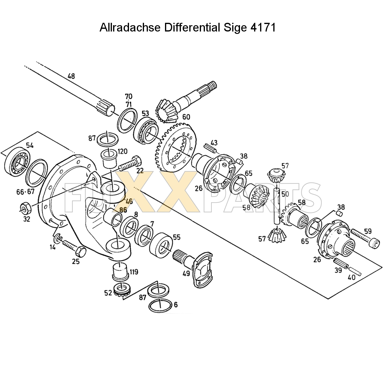 D 6807 C Allradachse Differential