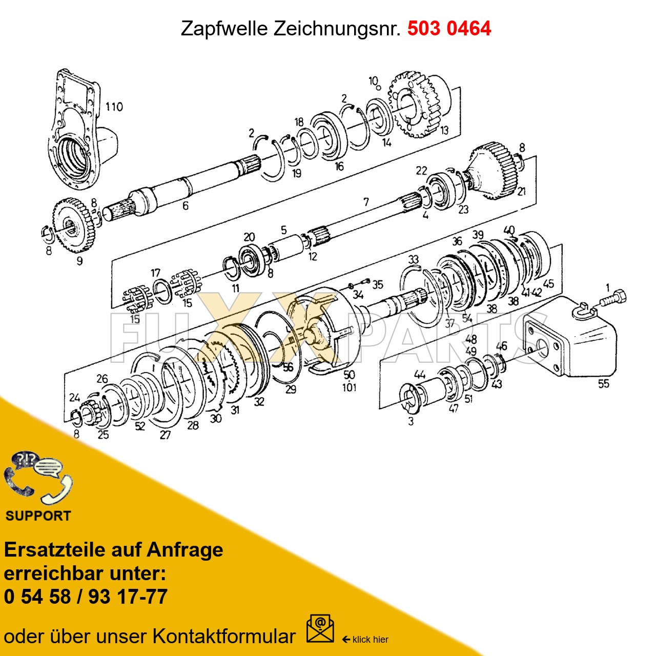 DX 145-76XX Zapfwelle 503 0464