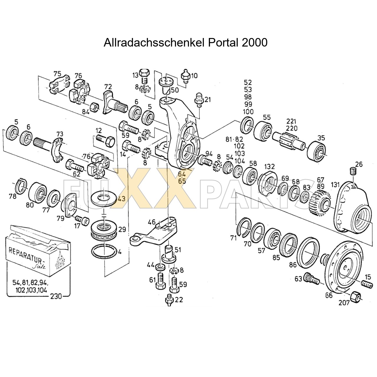 DX 90-78XX Allradachsschenkel Portal 2000