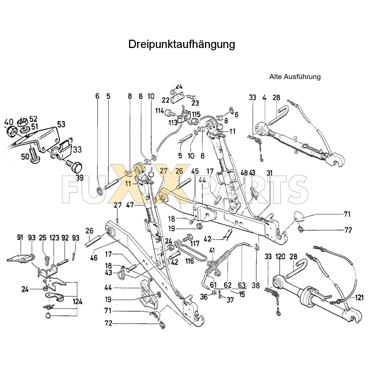 DX 90-76XX Dreipunktaufhängung 1