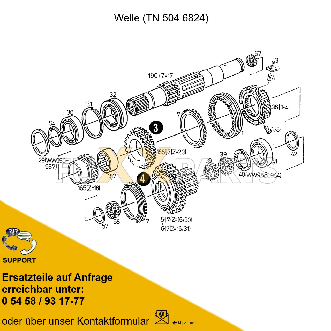 DX 3.30SC Getriebe Quadro-Split 3