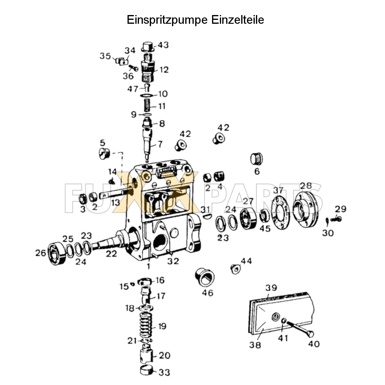 DX 3.10SC Einspritzpumpe Einzelteile