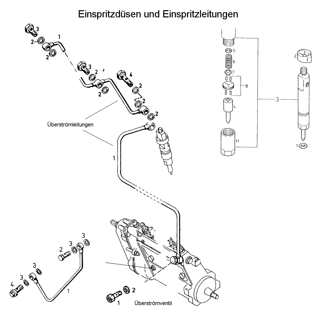 DX 140-76XX Einspritzdüsen und Einspritzleitungen