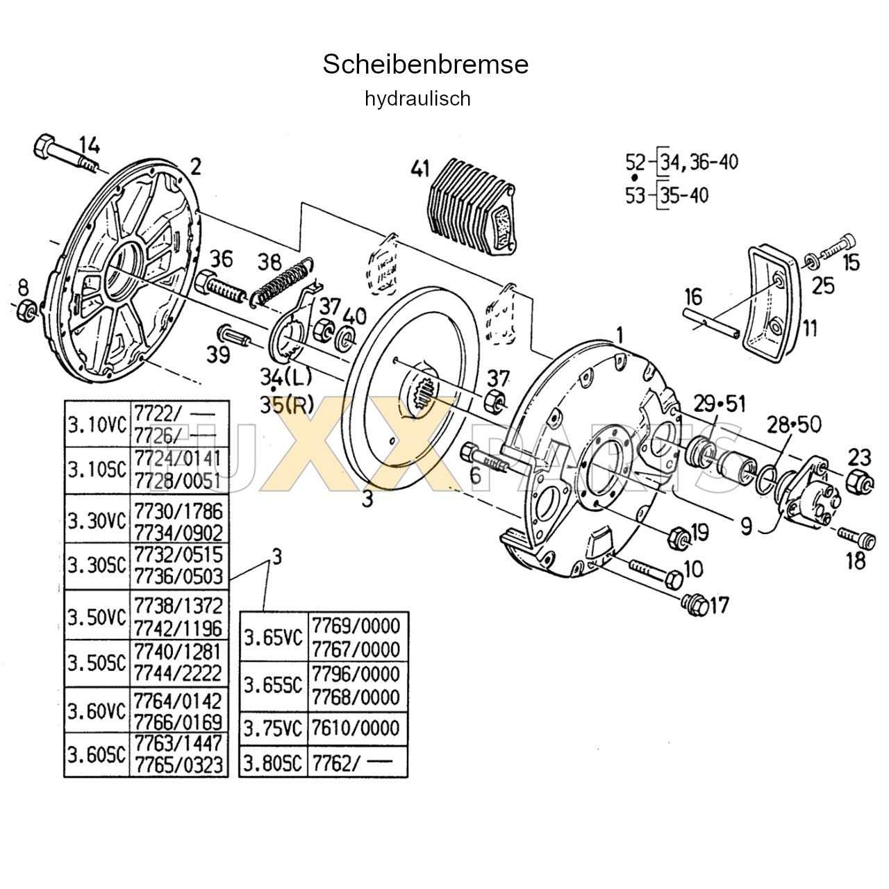 DX 3.10VC Scheibenbremse hydr