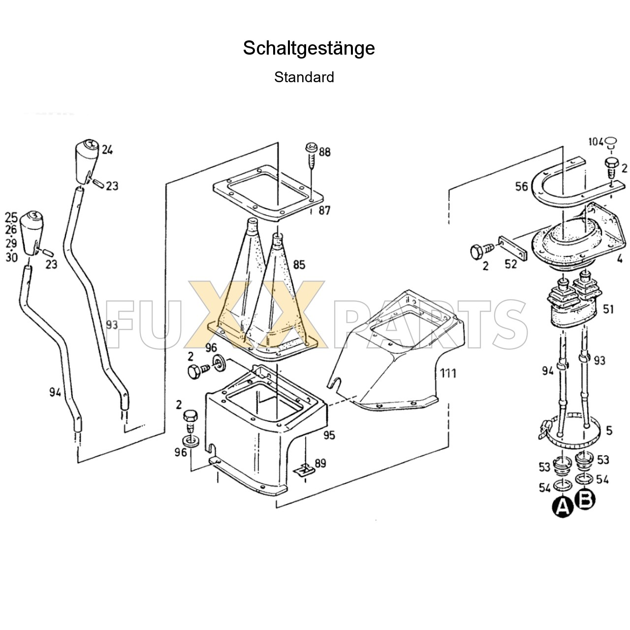 DX 3.50SC Schaltgestänge Dual 1