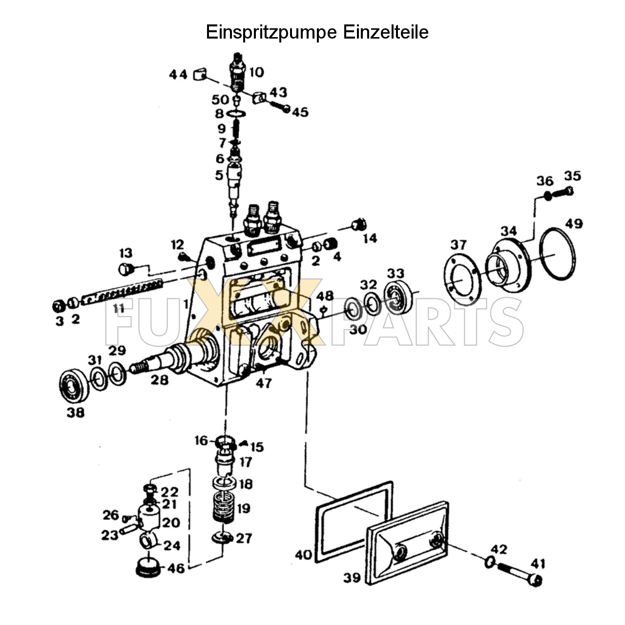 DX 3.50VC Einspritzpumpe Einzelteile