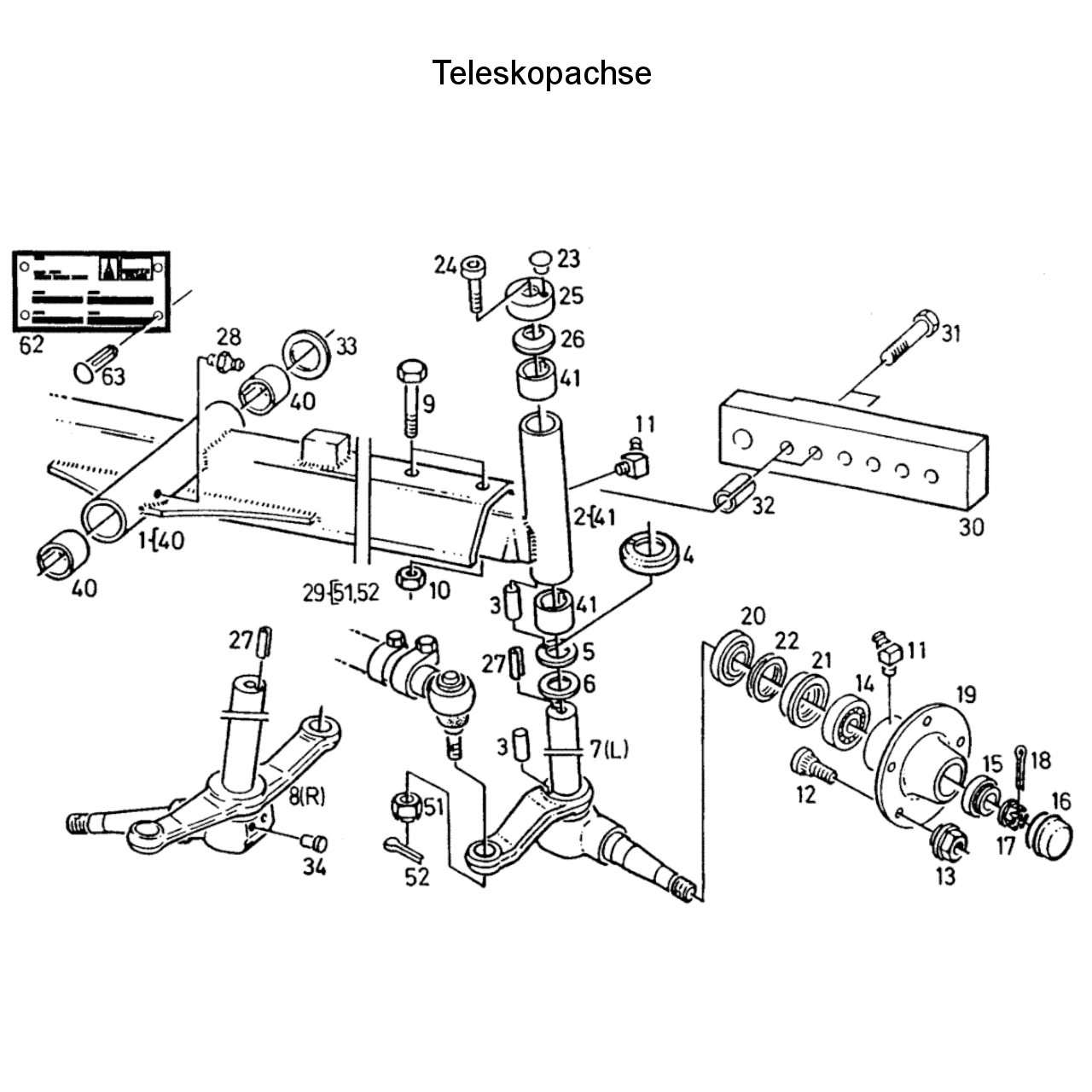 DX 3.10SC Teleskopachse