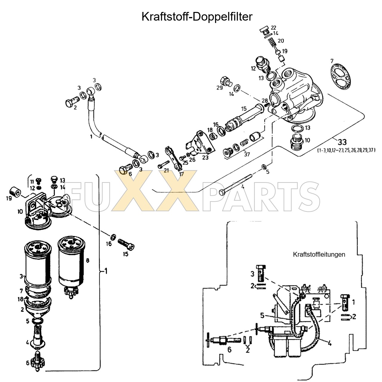 DX 140-76XX Kraftstoffdoppelfilter