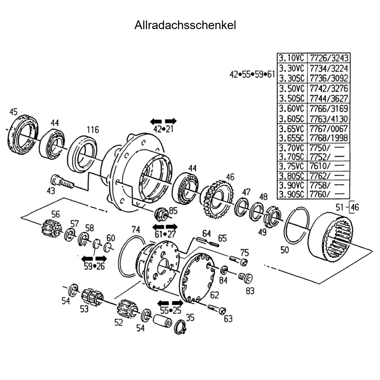 DX 3.10SC Allradachsschenkel