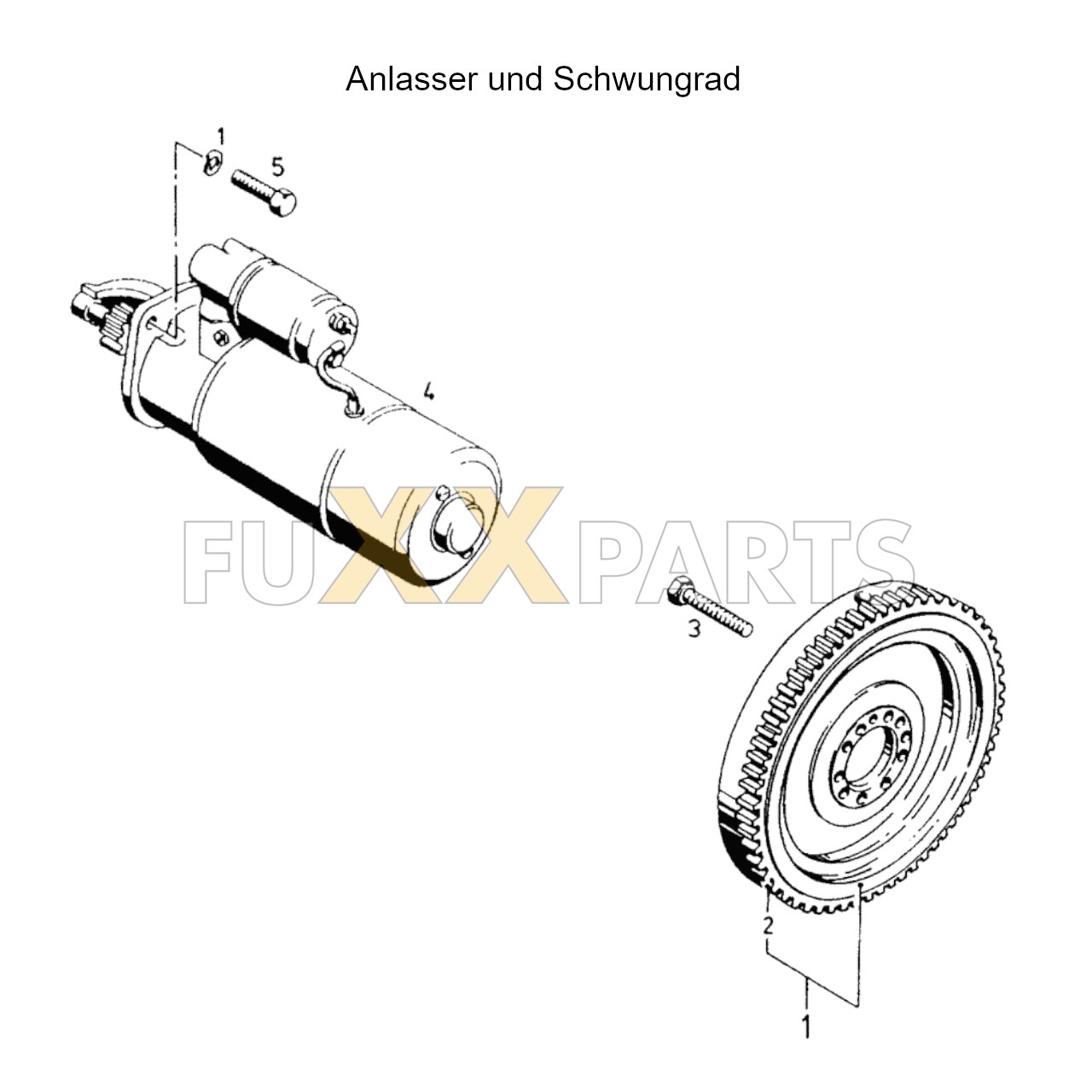 DX 3.90SC Anlasser und Schwungrad