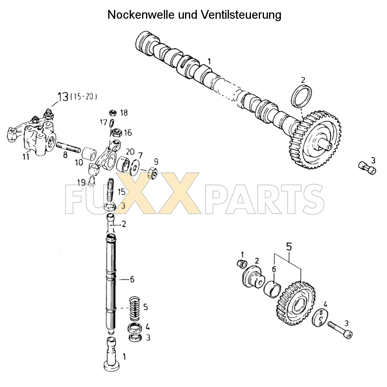 DX 90-78XX Nockenwelle und Ventilsteuerung