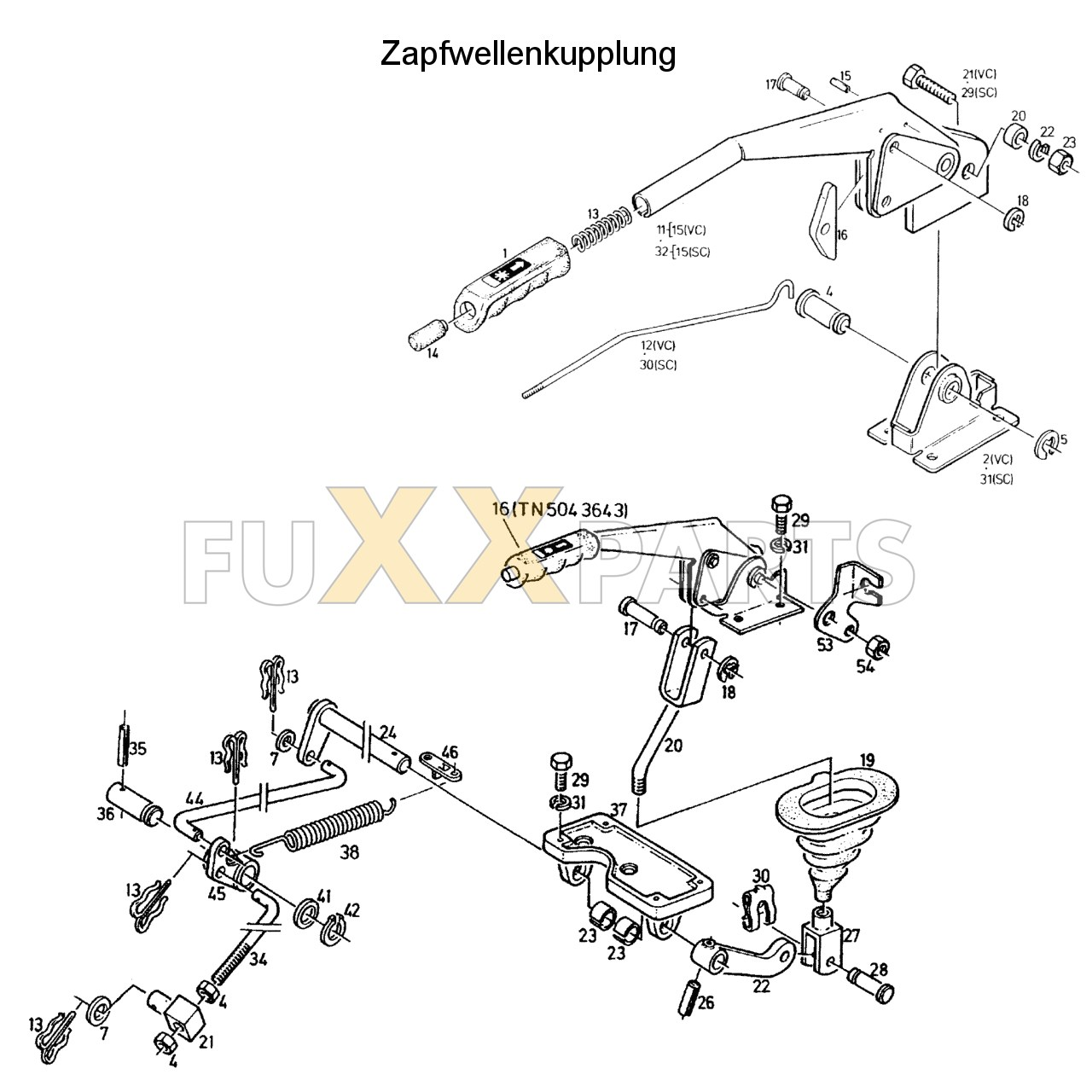 DX 3.70SC Zapfwellenkupplung